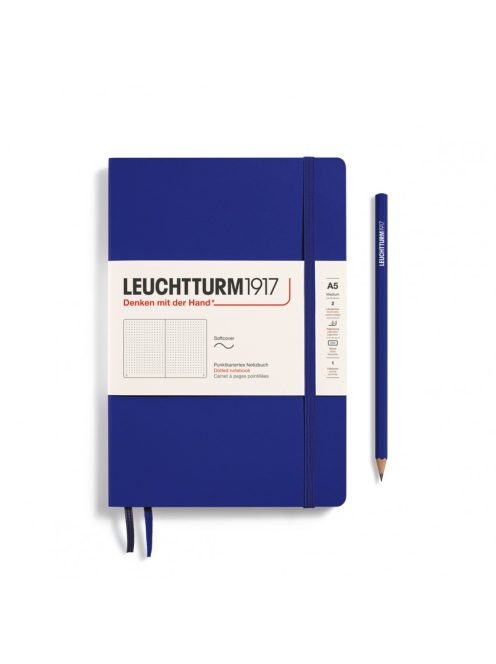 LEUCHTTURM1917 Medium A5 pontozott lapos SOFTCOVER notebook, ink