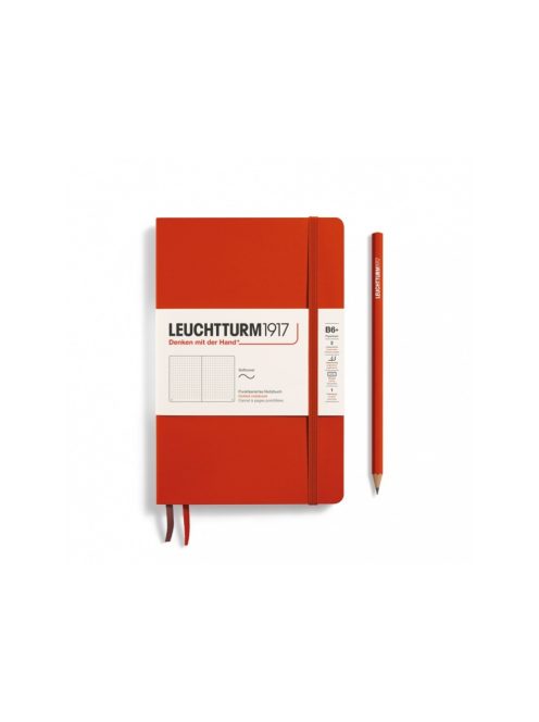 LEUCHTTURM1917 Paperback B6+ pontozott lapos SOFTCOVER notebook, fox red