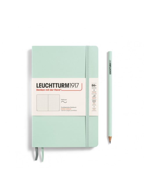 LEUCHTTURM1917 Paperback B6+ pontozott lapos SOFTCOVER notebook, mint green
