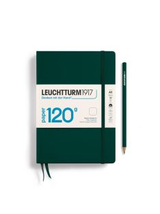   LEUCHTTURM1917 Medium Edition 120g A5 sima lapos NOTEBOOK, erdő zöld