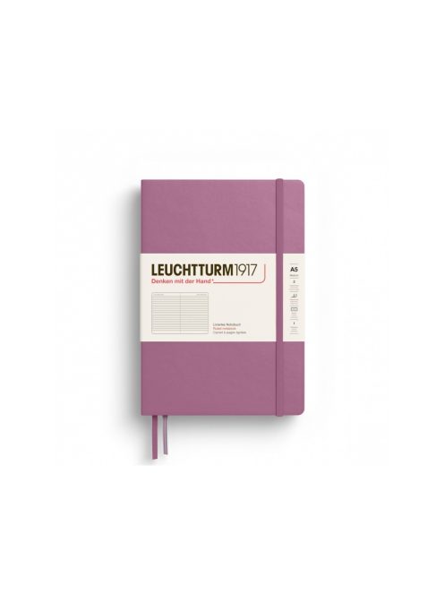 LEUCHTTURM1917 Medium A5 vonalas lapos NOTEBOOK, dusty rose
