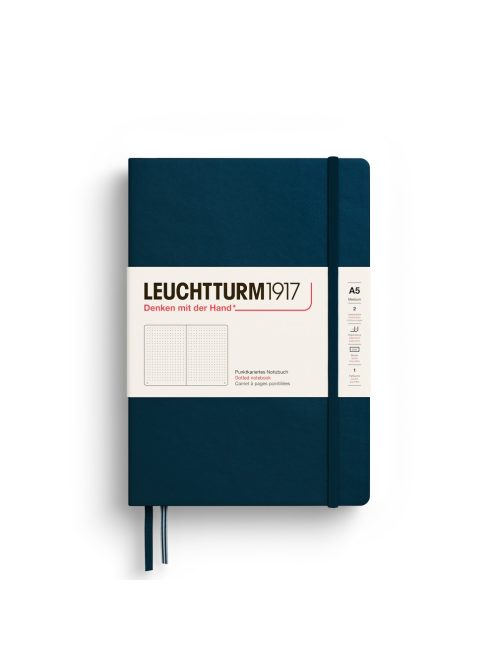 LEUCHTTURM1917 Medium A5 pontozott lapos NOTEBOOK, deep sea