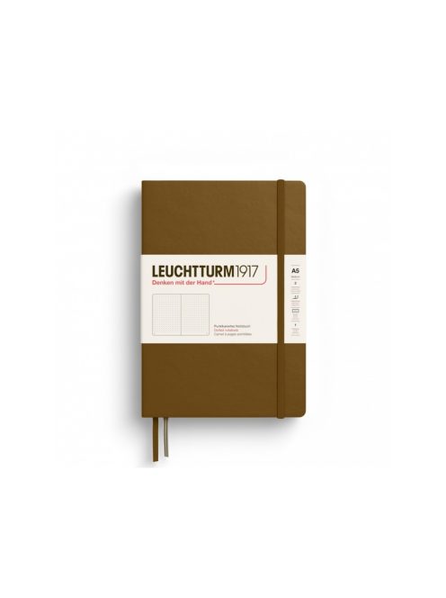 LEUCHTTURM1917 Medium A5 pontozott lapos NOTEBOOK, spice brown