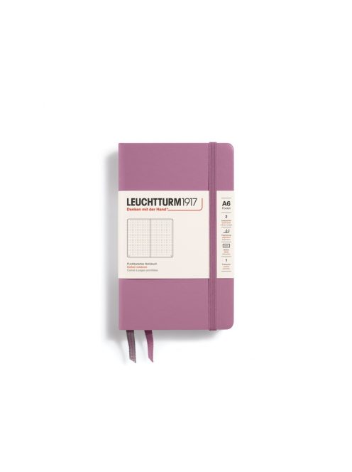 LEUCHTTURM1917 A6 Pocket pontozott lapos NOTEBOOK, dusty rose