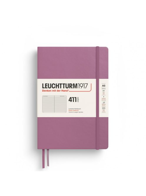 LEUCHTTURM1917 Medium A5 vonalas NOTEBOOK 411, Dusty Rose