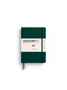   LEUCHTTURM1917 Medium A5 pontozott lapos NOTEBOOK 411, Forest Green