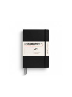 LEUCHTTURM1917 Medium A5 pontozott lapos NOTEBOOK 411, Black