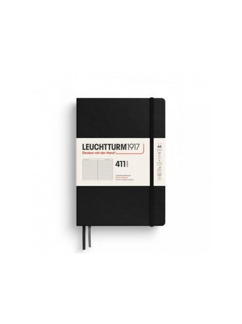 LEUCHTTURM1917 Medium A5 vonalas NOTEBOOK 411, Black