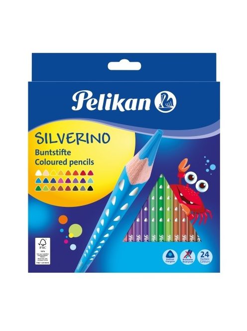 Pelikan Színesceruza/24 szín Silverino (4012700700667)