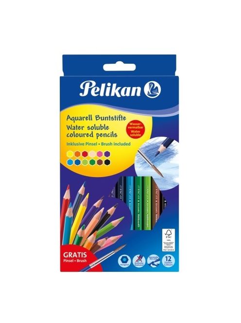 Pelikan Színesceruza/12 szín Aquarell (4012700700674)