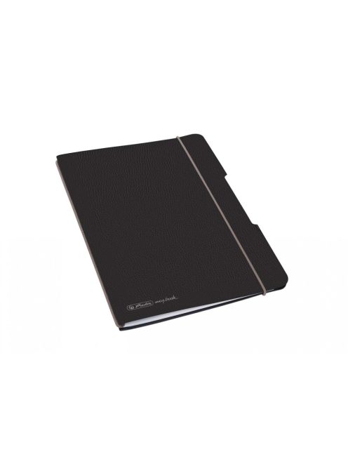 my.book flex A5 füzet 40 lapos, pontozott belív, bőrhatású fekete (50033768)