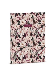 Ars Una Flowery pink A/4 gumis dosszié