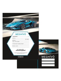 Ars Una Lamborghini partimeghívó borítékkal