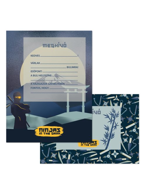 Ars Una Ninjas in the Dark partimeghívó borítékkal