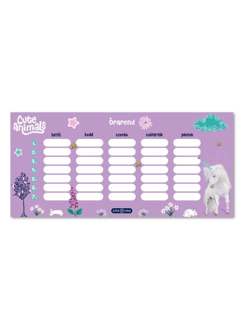 Ars Una Cute Animals-unicorn órarend