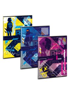 Ars Una Cyberpunk A/4 extra kapcsos füzet-négyzethálós