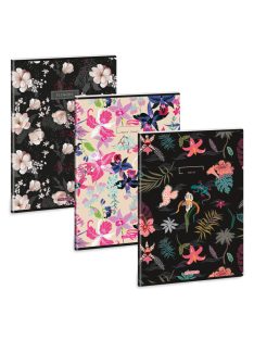 Ars Una Flowers-mix A/4 extra kapcsos füzet-négyzethálós