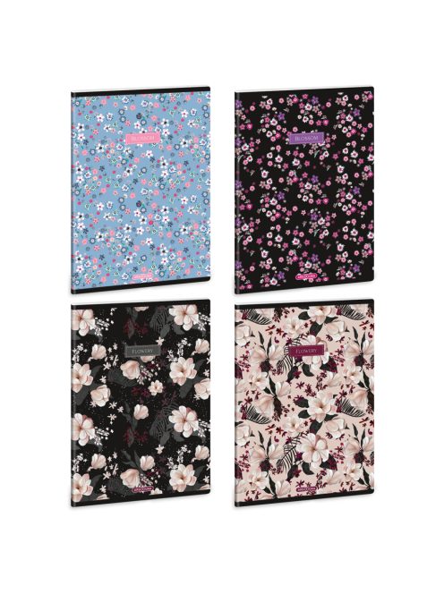 Ars Una Flowery-mix A/5 extra kapcsos füzet-négyzethálós (53144249)
