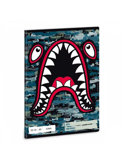 Ars Una 2032, SIMA A/5 FÜZET FLYING SHARKS (5001) 20 (53610010)