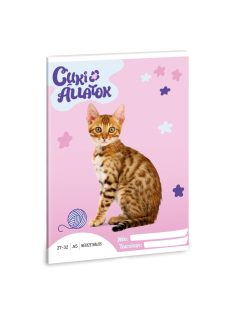   Ars Una Cuki Állatok - Bengáli macska A/5 négyzethálós füzet 27-32 (53634252)