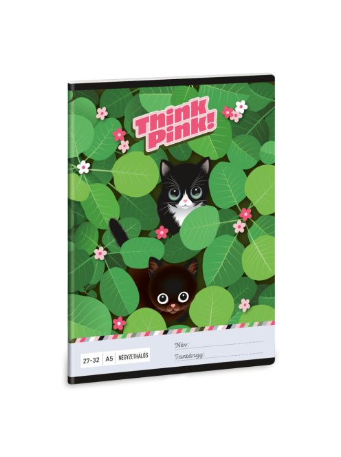 Ars Una Think Pink A/5 négyzethálós füzet 27-32