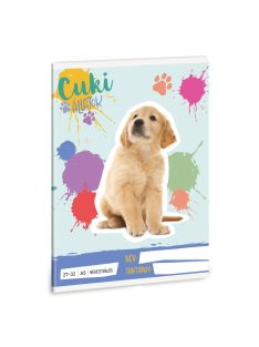   Ars Una Cuki Állatok - Golden retriever A/5 négyzethálós füzet 27-32