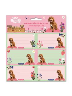Ars Una Cute Animals-doggie csomagolt füzetcímke (3x6 db)
