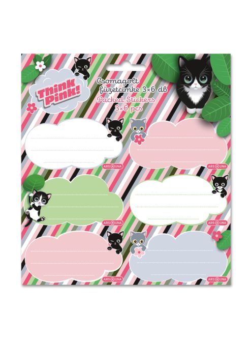 Ars Una Think Pink csomagolt füzetcímke (3x6 db)
