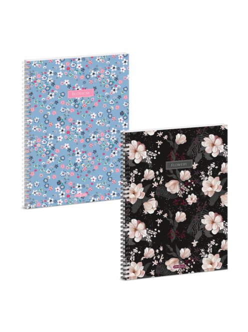 Ars Una Flowery-mix A/4 spirálfüzet-négyzethálós