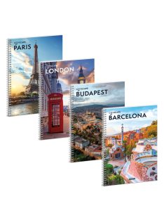 Ars Una Cityscape A/4 spirálfüzet-négyzethálós