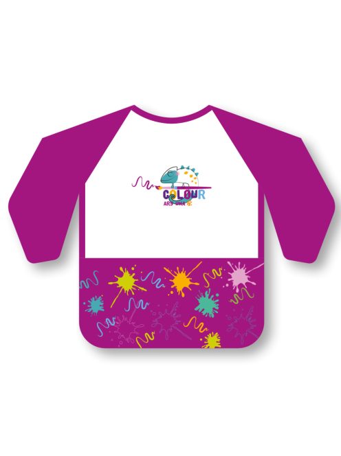 Ars Una vízálló hosszú ujjú festőkötény - Pink Splash