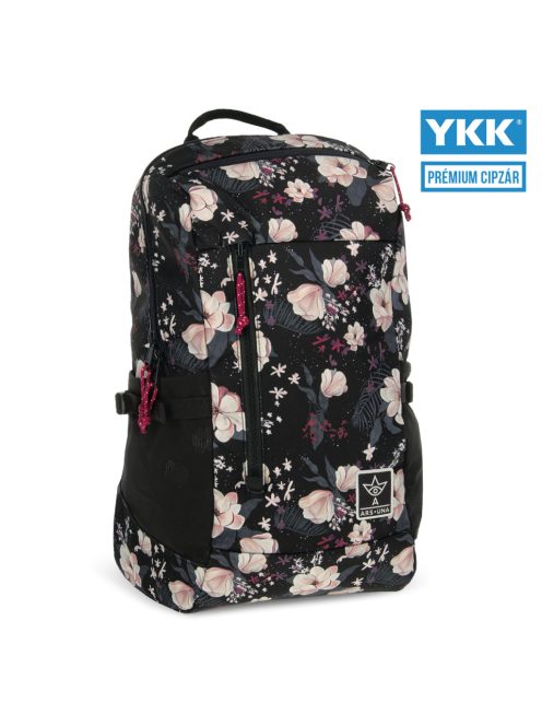 Ars Una Flowery black hátizsák AU-17