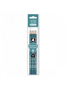   Ars Una HÁROMSZÖGLETŰ GRAFITCERUZA, B-CSÍKOS, 4DB  (5993120005862)