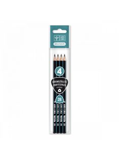   Ars Una HÁROMSZÖGLETŰ GRAFITCERUZA, 2B-CSÍKOS, 4DB (5993120005886)