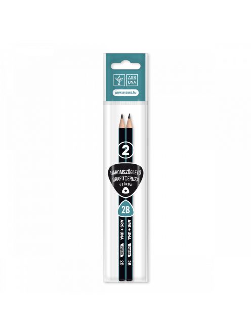 Ars Una HÁROMSZÖGLETŰ GRAFITCERUZA, 2B-CSÍKOS, 2DB (5993120005893)