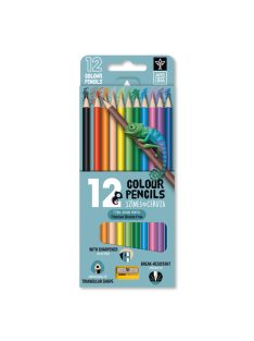   Ars Una 12 színű, háromszögletű színes ceruzakészlet hegyezővel