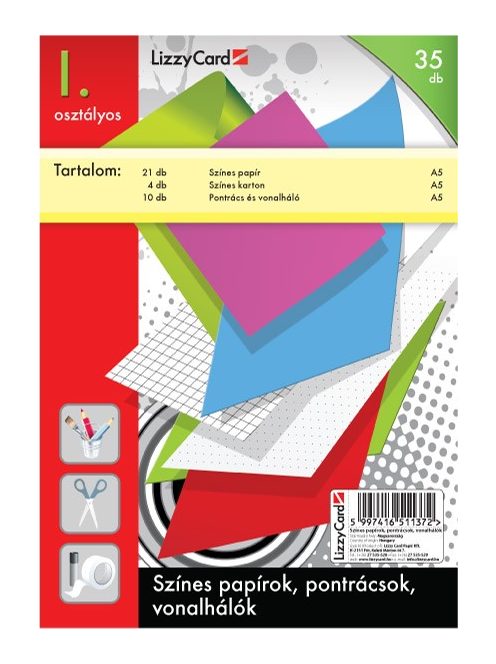 Színes papírok, pontrácsok, I. osztály (5997416511372)