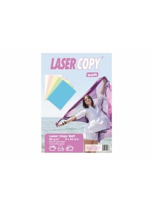 Fénymásolópapír csomag A/4 80g PASZTEL színes 5x20ív LASER COPY 114-0096 (5998636192778)