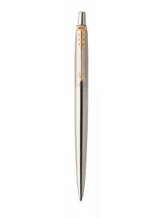   Golyóstoll, 0,7 mm, nyomógombos, arany színű klip, rozsdam. acél tolltest, PARKER Royal Jotter, kék (ICPJBPSTGT) (7010556010)
