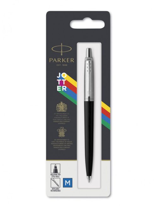 Parker Royal Jotter ORIGINAL Golyóstoll FEKETE, EZÜST KLIPSZ 2096873 (7010595005)