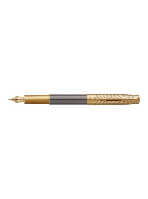 PARKER ROYAL SONNET PREMIUM PIONEER ARROW 18K TÖLTŐTOLL SZÜRKE, ARANY KLIPSZ 2201038 (7040328004)