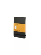 MOLESKINE NOTESZ REPORTER QP511 KEMÉNY FEKETE ""P"" VONALAS (7490137001)