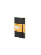 MOLESKINE NOTESZ QP611 PUHA FEKETE ""P"" VONALAS (7490139000)