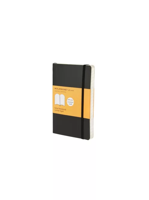 MOLESKINE NOTESZ QP611 PUHA FEKETE ""P"" VONALAS (7490139000)