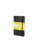 MOLESKINE NOTESZ QP612 PUHA FEKETE ""P"" KOCKÁS (7490140000)