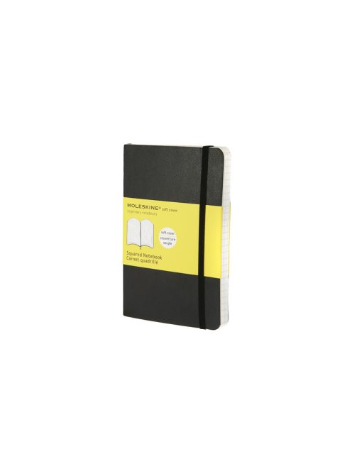 MOLESKINE NOTESZ QP612 PUHA FEKETE ""P"" KOCKÁS (7490140000)