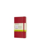 MOLESKINE NOTESZ QP613F2 PUHA SKARLÁT PIROS "P" SIMA (7490141004)