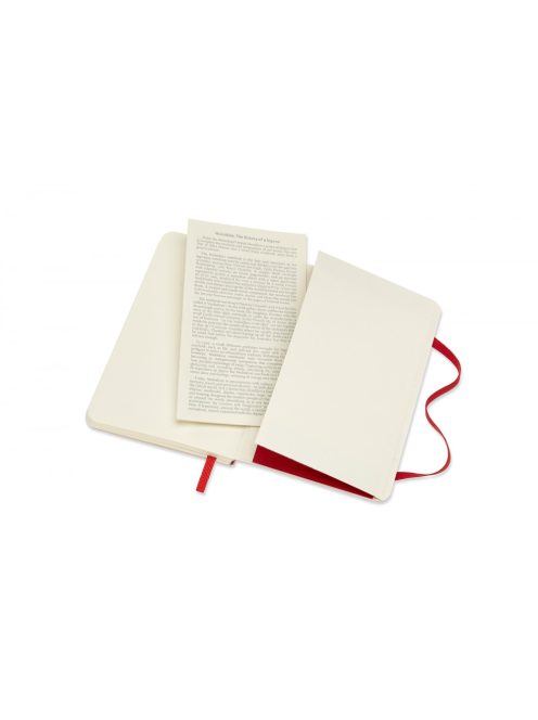 MOLESKINE NOTESZ QP613F2 PUHA SKARLÁT PIROS "P" SIMA (7490141004)