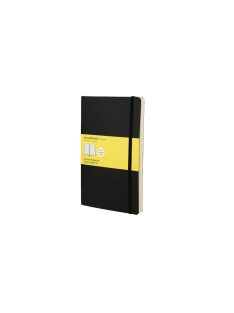   MOLESKINE NOTESZ QP617 PUHA FEKETE ""L"" KOCKÁS (7490143000)
