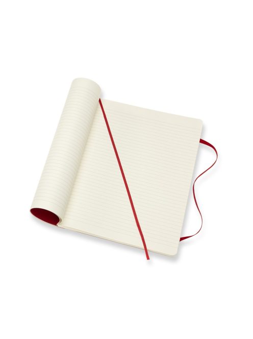 MOLESKINE NOTESZ QP621F2 PUHA SKARLÁT PIROS "XL" VONALAS (7490145004)